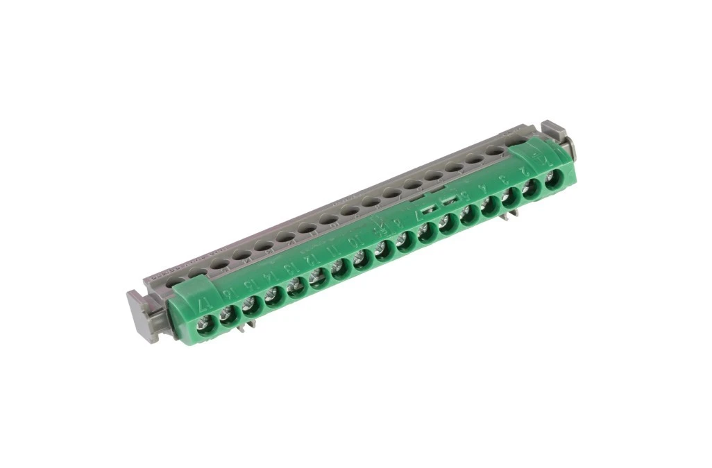 Listwa przyłączeniowa 17‑otworów zielona IP2xZ17 004835 - obrazek 1