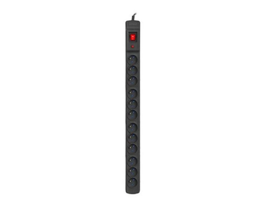 Listwa zasilająca RACK 19 ARMAC MULTI M12/10A 1.5M 12X 230V PL montaż pionowy, czarna M12/15/CZ - obrazek 2