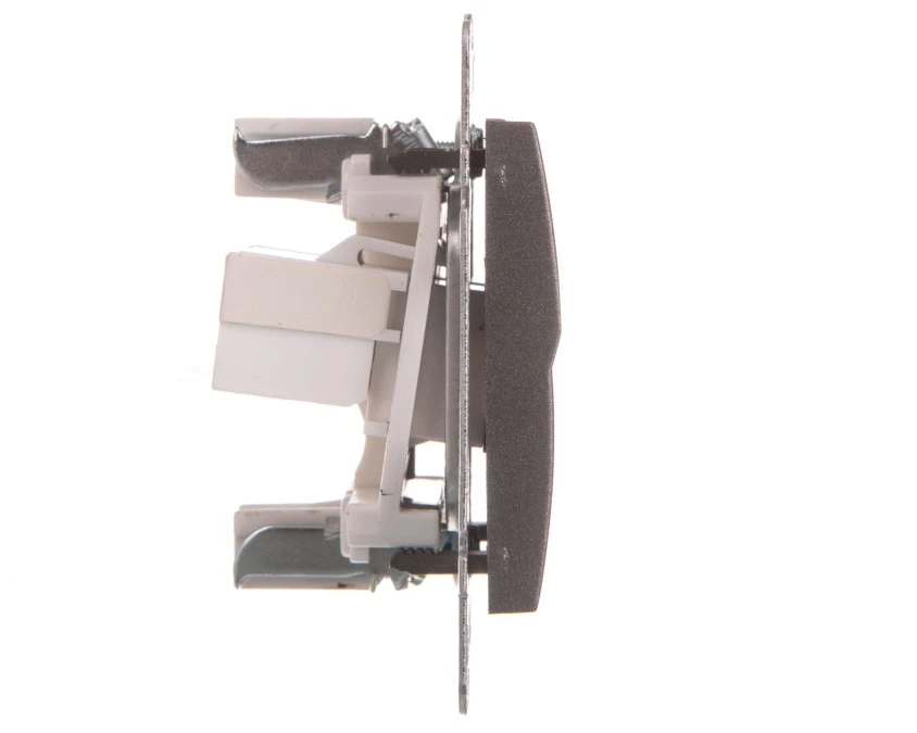 LOGI Gniazdo komputerowe podwójne niezależne (2x RJ45Cat 6 Jack) grafit 021420041 25288 - obrazek 3