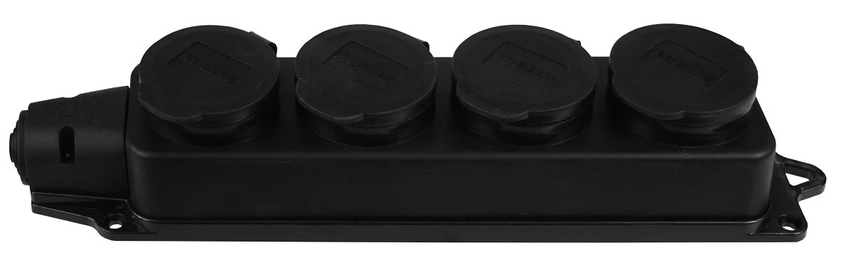 Listwa /rozgałęźnik/ do przedłużacza 4‑gniazda z/u gumowe IP44 AEI602234‑L - obrazek 3