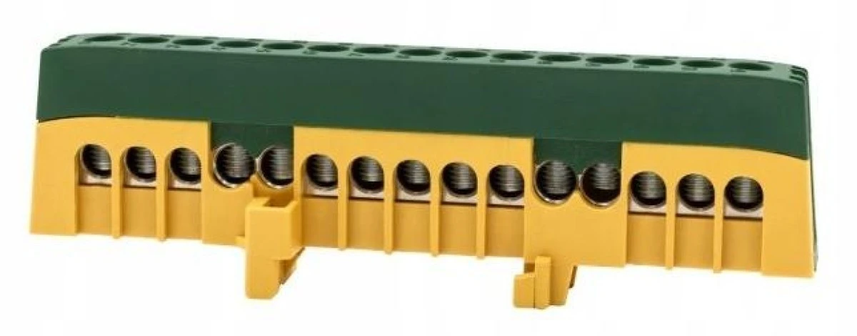 Listwa ochronna ZPI 15‑modułowa (15x16mm2) IP20 AL/CU ‑ żółto/zielona - obrazek 1