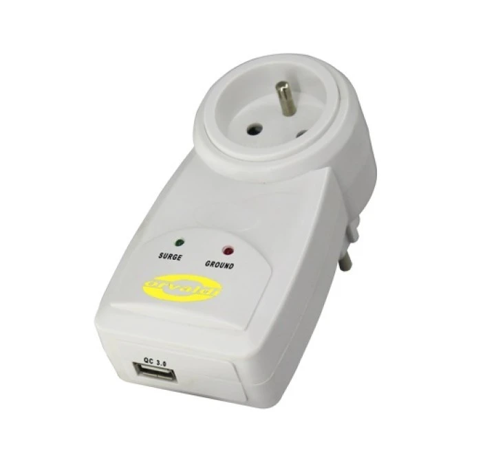 Listwa zasilająca przeciwprzepięciowa Orvaldi ORV‑1PL z ładowarką USB 3,0 ORV1PL - obrazek 1