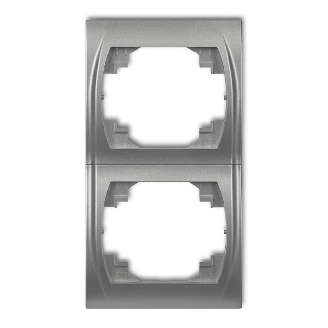 LOGO Ramka pionowa podwójna srebrny metalik 7LRV‑2 - obrazek 1