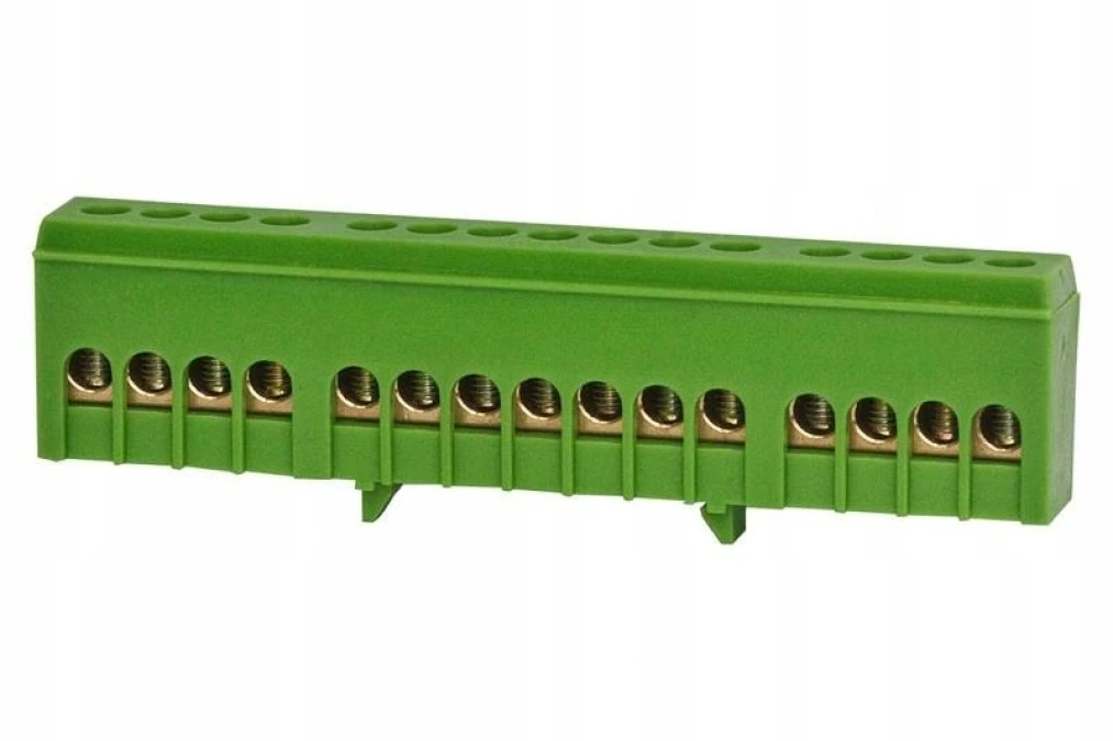 Listwa zerowa 15‑modułowa 15x16mm² ‑ zielona F2.0261 - obrazek 1