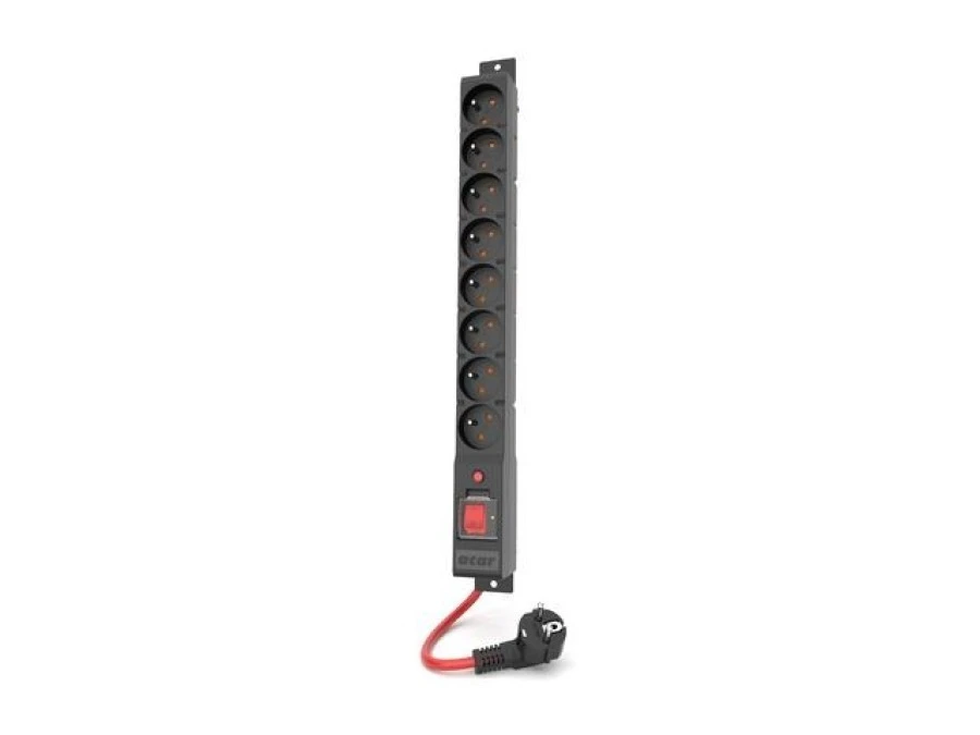 Listwa zasilająca ACAR R8 Power 3M 8X 230V PL czarna 16A W2451 - obrazek 1