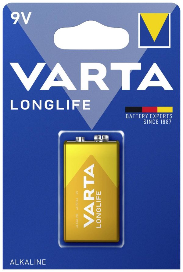 Bateria 9 V Varta LONGLIFE 9V Bli 1, alkaliczno-manganowe, 1 szt.