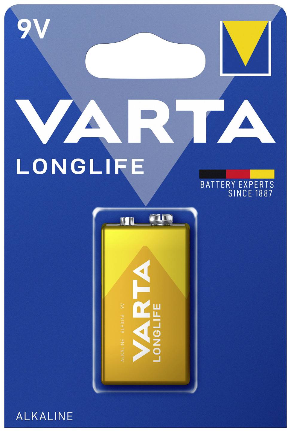 Bateria 9 V Varta LONGLIFE 9V Bli 1, alkaliczno-manganowe, 1 szt. - obrazek 1