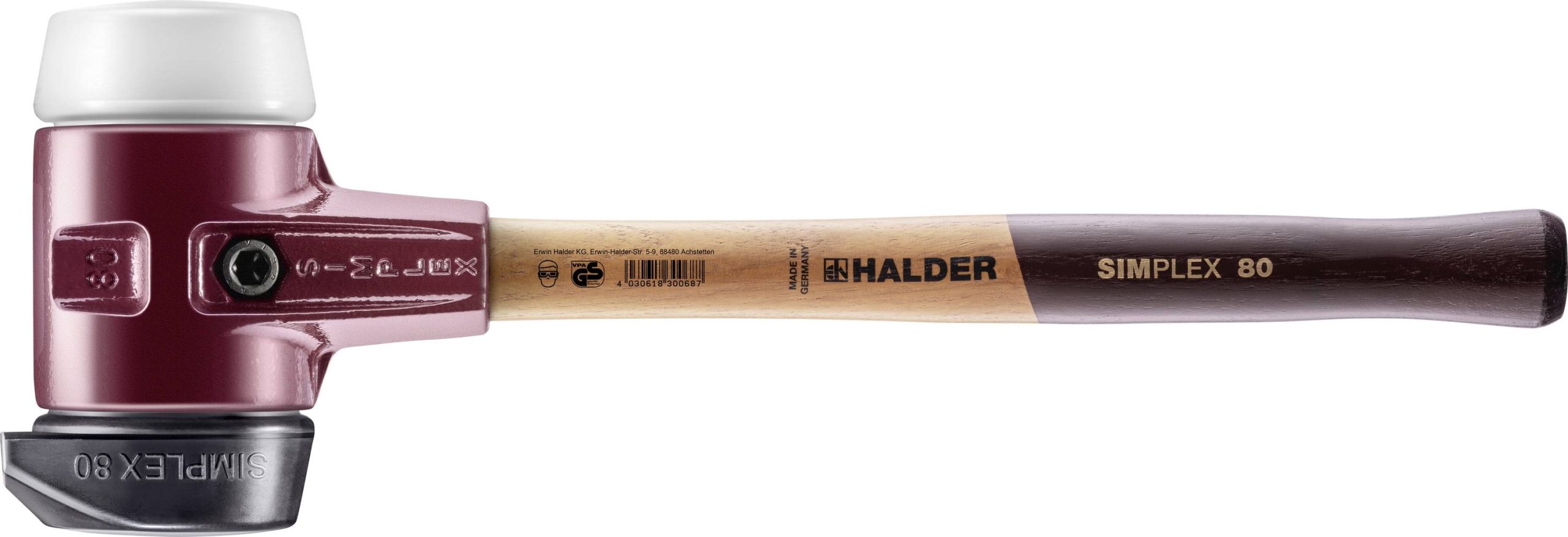 Młotek kowalski Halder SIMPLEX 3027.280 egronomiczny uchwyt, średnio twardy 2820 g 490 mm 1 szt. - obrazek 1