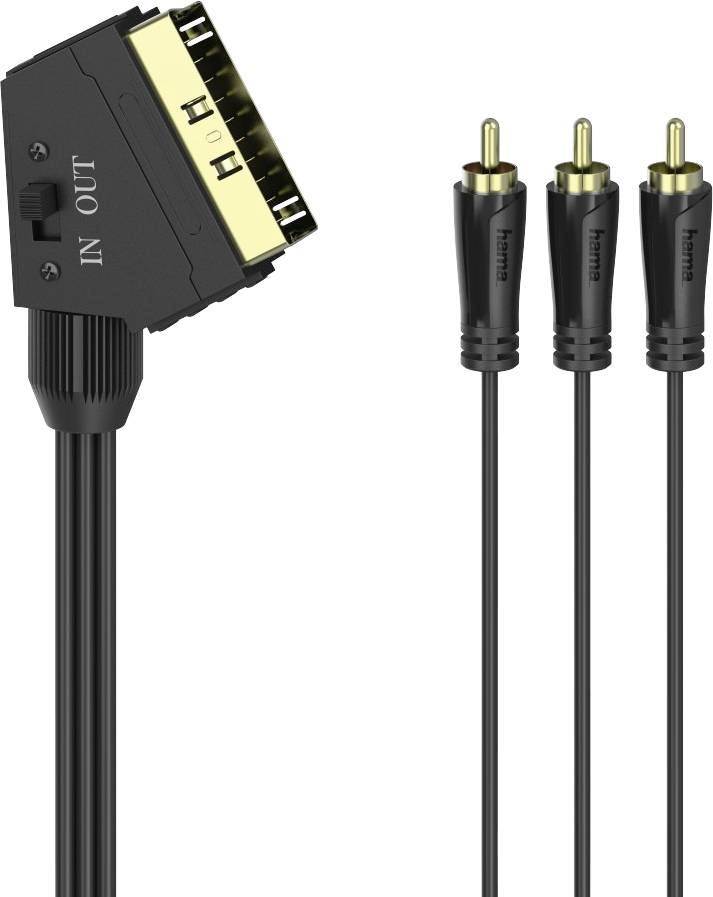 Audio/Video kabel Hama 00205156, RCA/Cinch, SCART, 1.5 m - obrazek 1