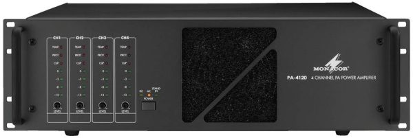 Monacor PA-4120 Wzmacniacz ELA 120 W 4-kanałowy