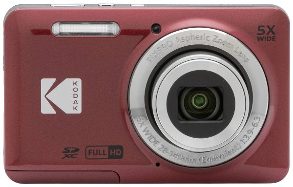 Aparat cyfrowy Kodak Pixpro FZ55 Friendly Zoom, 16 MPx, Zoom optyczny: 5 x, czerwony