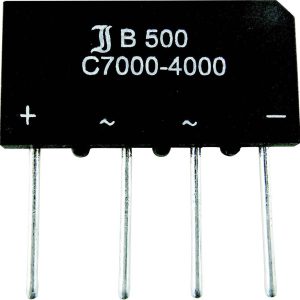 Diotec B40C7000A Prostownik mostkowy SIL-4 80 V 7 A Jednofazowy Diotec B40C7000A Prostownik mostkowy SIL-4 80 V 7 A Jednofazowy