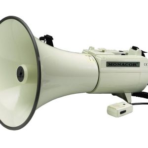 Megafon Monacor TM-45 z mikrofonem ręcznym, zintegrowane dźwięki Megafon Monacor TM-45 z mikrofonem ręcznym, zintegrowane dźwięki