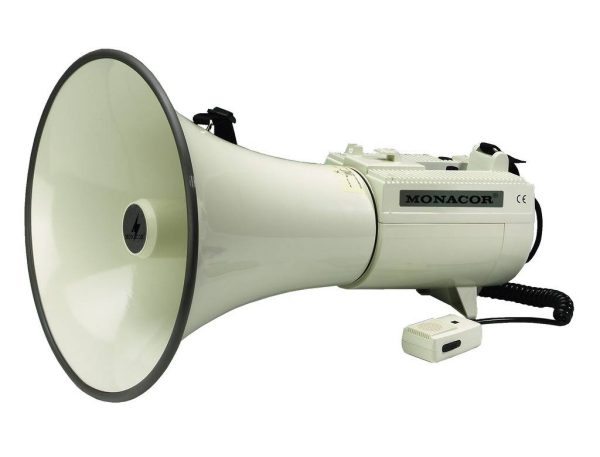 Megafon Monacor TM-45 z mikrofonem ręcznym, zintegrowane dźwięki