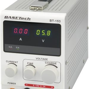 Zasilacz laboratoryjny regulowany Basetech BT-153 0 – 15 V/DC 0 – 3 A 45 W Zasilacz laboratoryjny regulowany Basetech BT-153 0 – 15 V/DC 0 – 3 A 45 W
