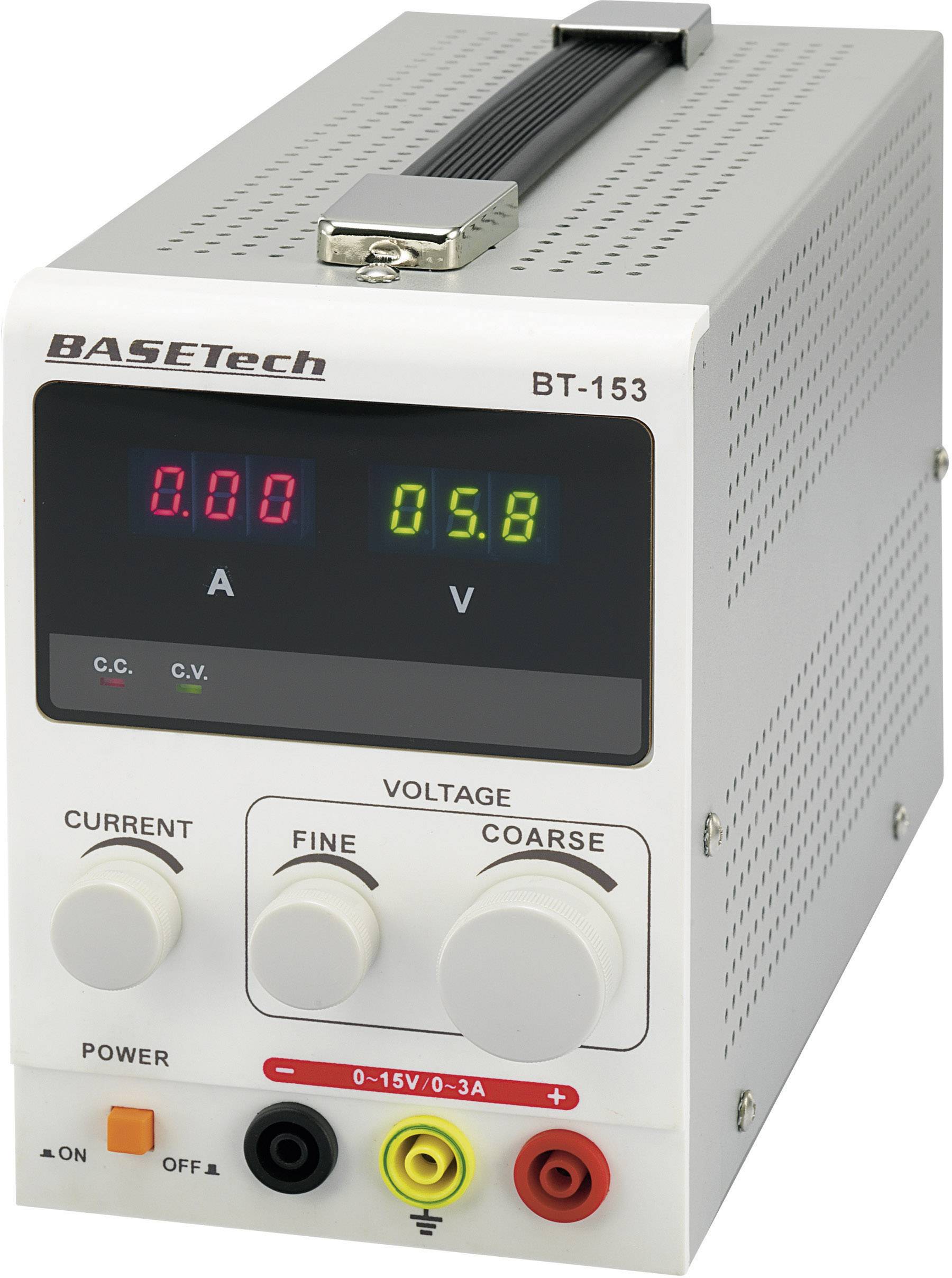 Zasilacz laboratoryjny regulowany Basetech BT-153 0 - 15 V/DC 0 - 3 A 45 W - obrazek 1