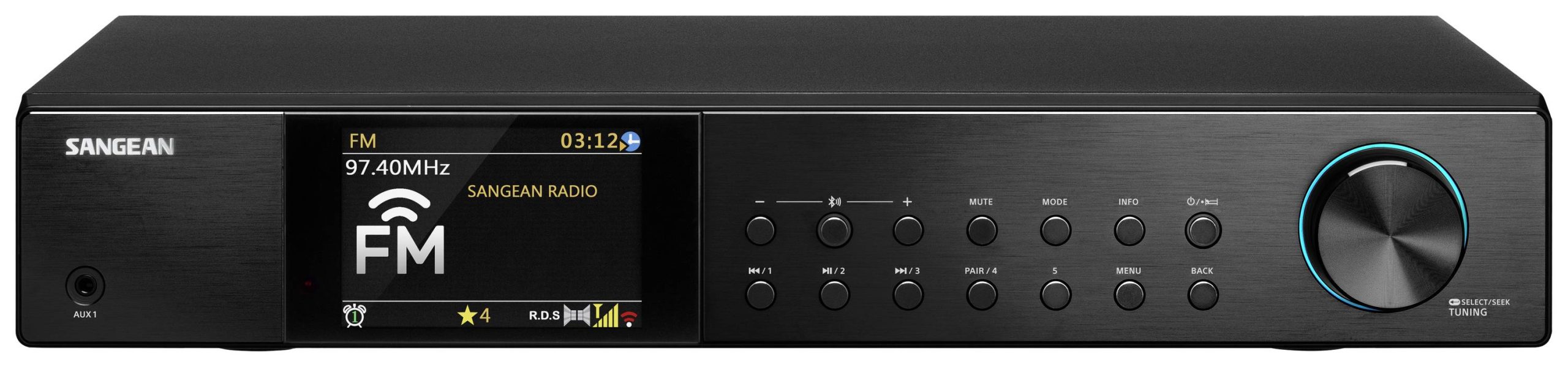 Tuner HiFi, radio internetowe Sangean WFT-4 czarny Bluetooth®, DAB+, radio Internetowe, WLAN - obrazek 1