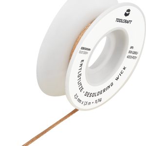Taśma do rozlutowywania TOOLCRAFT ZD-180, 1013249, (D x S) 1.5 m x 2.5 mm Taśma do rozlutowywania TOOLCRAFT ZD-180, 1013249, (D x S) 1.5 m x 2.5 mm