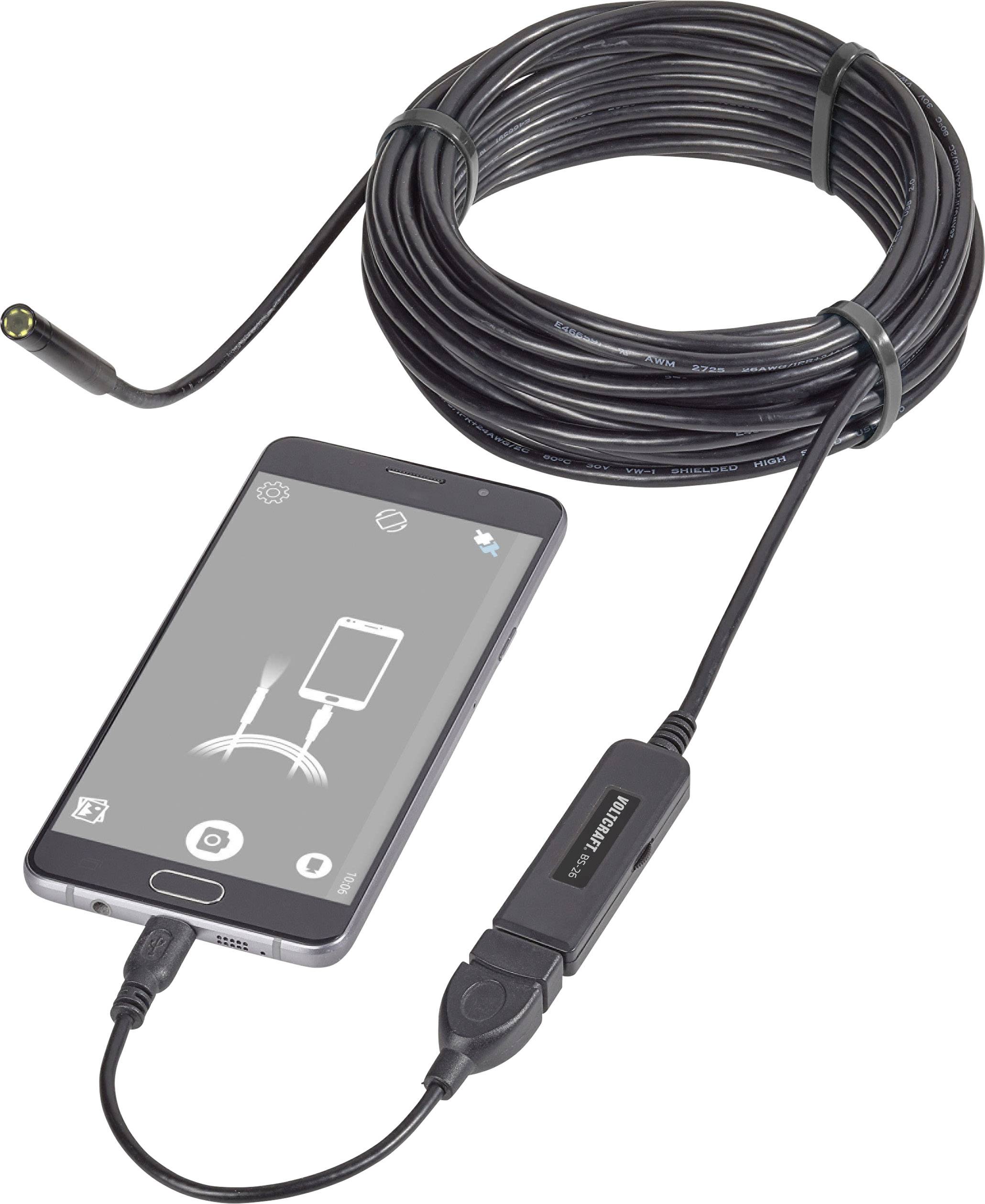 Kamera inspekcyjna USB VOLTCRAFT BS-26 VC-8919590, 8 mm x 9.85 m, 1600 x 1200 Pixel, IP67 - obrazek 1