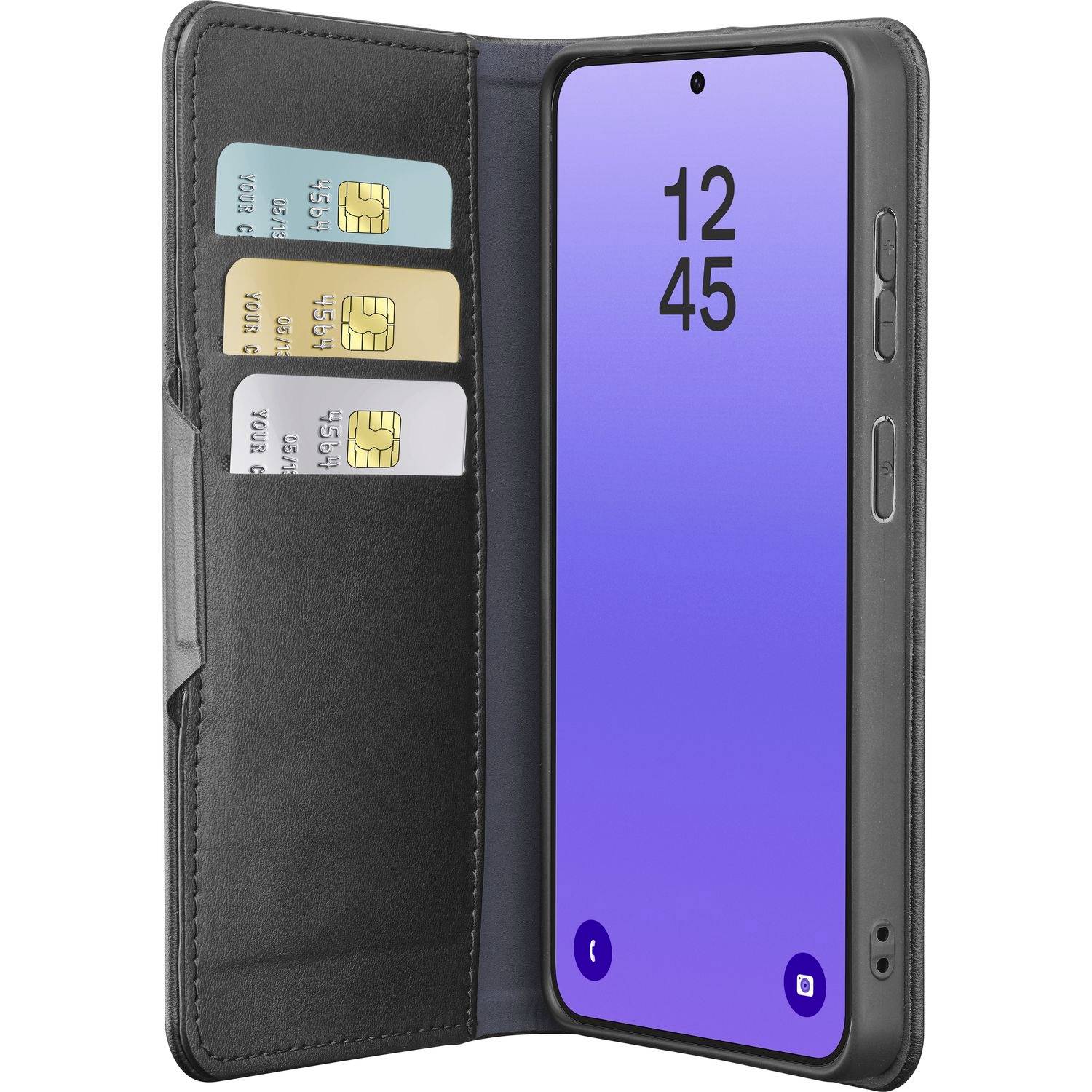 Cellularline Futerał booklet Samsung Galaxy A37 5G czarny Funkcja podstawki BOOKAG2GALA37K - obrazek 1