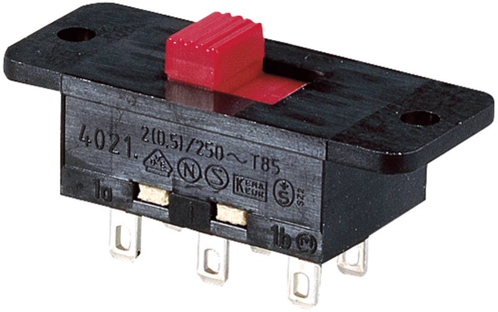 Przełącznik suwakowy Marquardt 4021.0801, 2 (0,5) A, 250 V, 2-biegunowy styk przełączny - obrazek 1