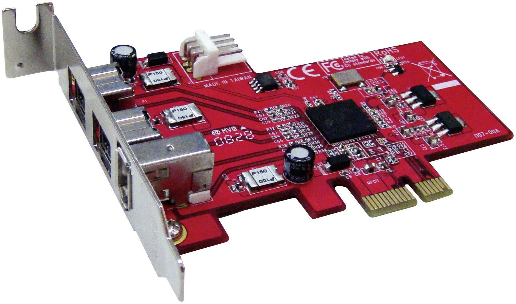 Karta kontrolera FireWire na PCI Express, TI, 1 x 400 (6 biegunowe), 2 x 800 - obrazek 1