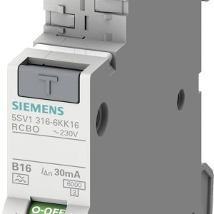 Wyłącznik różnicowoprądowy/automatyczny Siemens 5SV13166KK06 2 styki 6 A 0.03 A 230 V Wyłącznik różnicowoprądowy/automatyczny Siemens 5SV13166KK06 2 styki 6 A 0.03 A 230 V