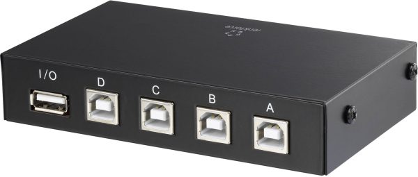 Przełącznik USB 2.0 Renkforce, 4 porty