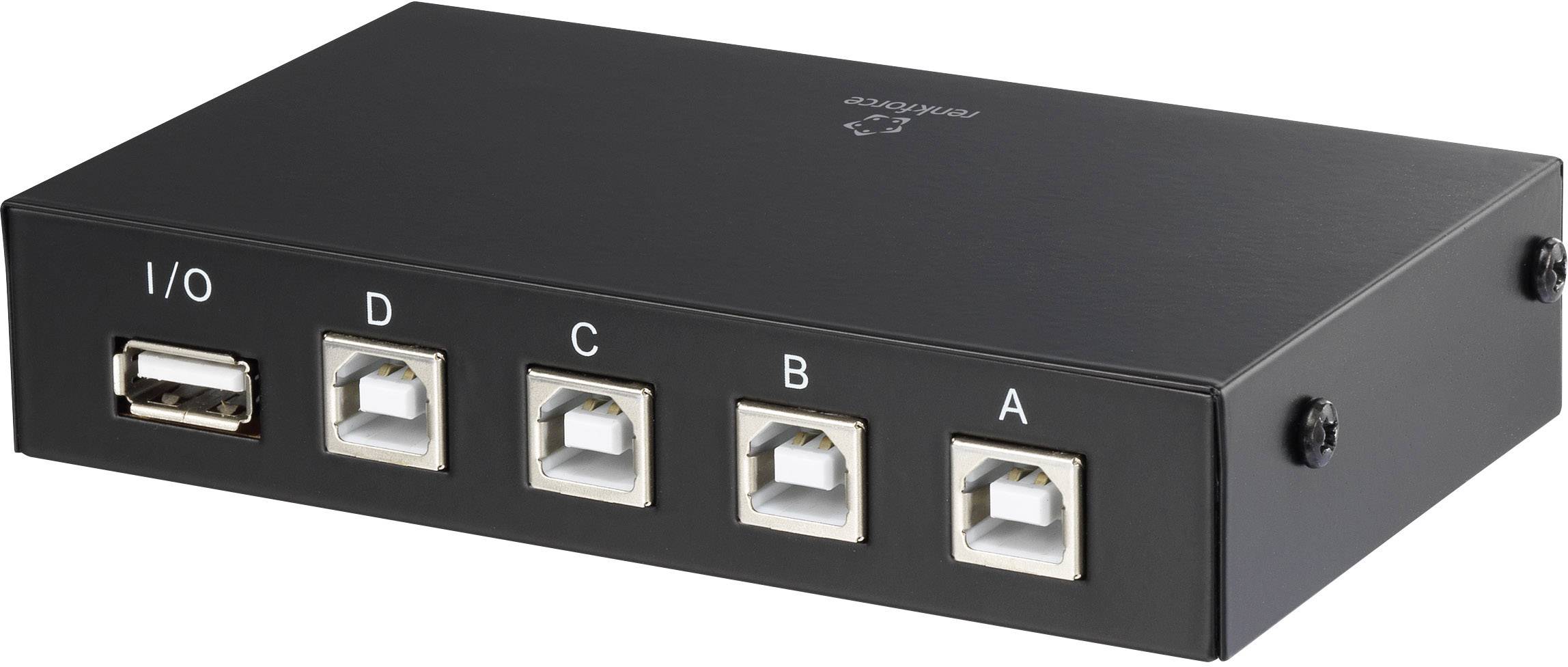 Przełącznik USB 2.0 Renkforce, 4 porty - obrazek 1