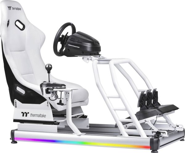 Thermaltake GR500 Snow Racing Simulator Cockpit Fotel wyścigowy biały