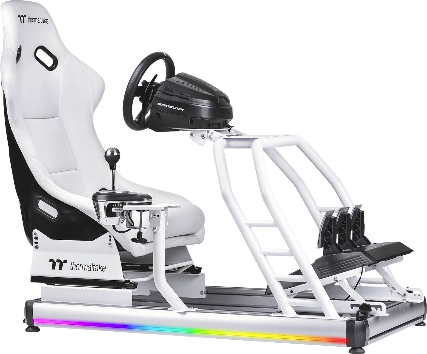 Thermaltake GR500 Snow Racing Simulator Cockpit Fotel wyścigowy biały - obrazek 1