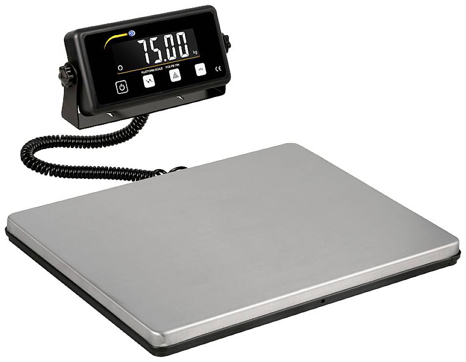 PCE Instruments Waga platformowa PCE-PB 75N Zakres pomiaru maks. 75 kg Podziałka 20 g bateryjne, z sieci elektrycznej, p - obrazek 1