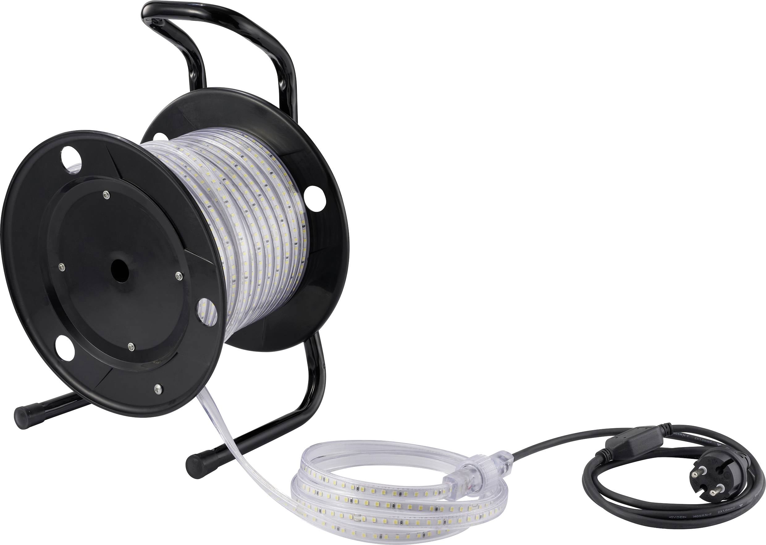 Sygonix SY-6700426 Taśma LED ze złączem męskim 230 V/AC 25 m zimna biel 1 szt. - obrazek 1