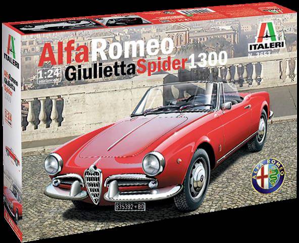 Zestawy samochodowe Italeri Alfa Romeo Giulietta Spider 1300 3653 1:24 - obrazek 1