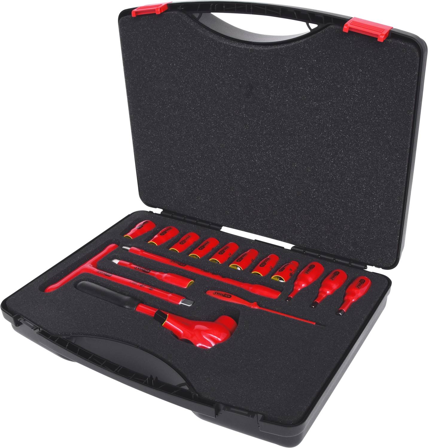 Zestaw kluczy nasadowych 1/2" z izolowanymi narzędziami, 16-cz KS Tools 117.1860 - obrazek 1