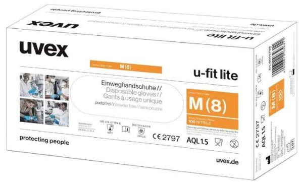 uvex u-fit lite 6016807 100 szt. Rękawice jednorazowe Rozmiar rękawic: S EN 420:2003+A1:2009, EN 374-1:2016+A1:2018, EN