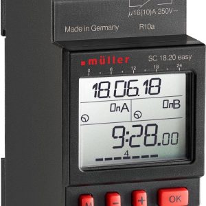 Müller 23635 Przekaźnik czasowy na szynę DIN SC 18.20 easy 230V 50-60Hz, 2 kanały Müller 23635 Przekaźnik czasowy na szynę DIN SC 18.20 easy 230V 50-60Hz, 2 kanały
