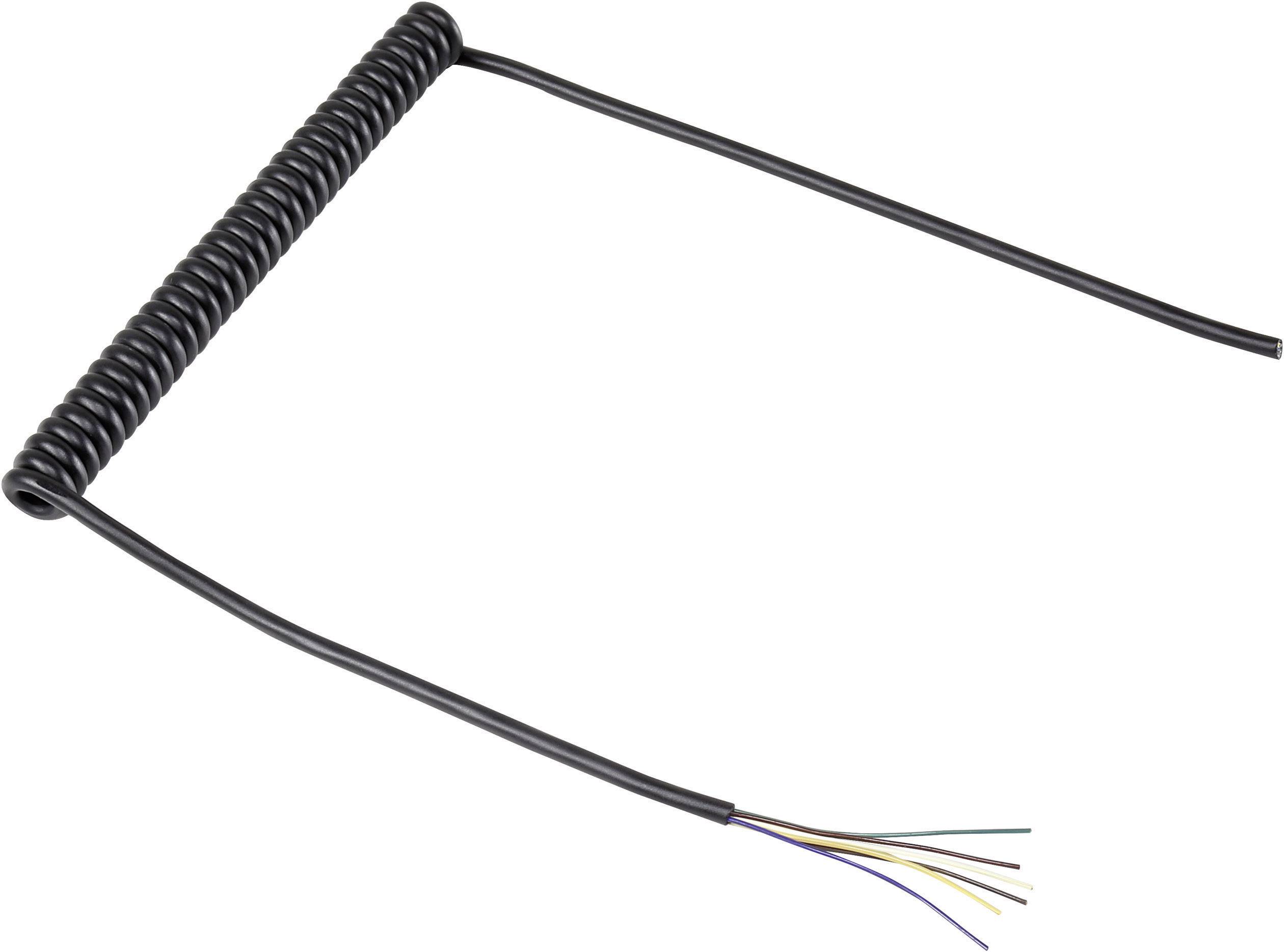Przewód spiralny TRU COMPONENTS 1571516, 6 x 4 mm, od 204 mm do 600 mm, 1 szt. - obrazek 1