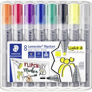 Marker do flipchartu Staedtler Flipchartmarker 356 SWP8 2 – 5 mm 8 szt. Marker do flipchartu Staedtler Flipchartmarker 356 SWP8 2 – 5 mm 8 szt.