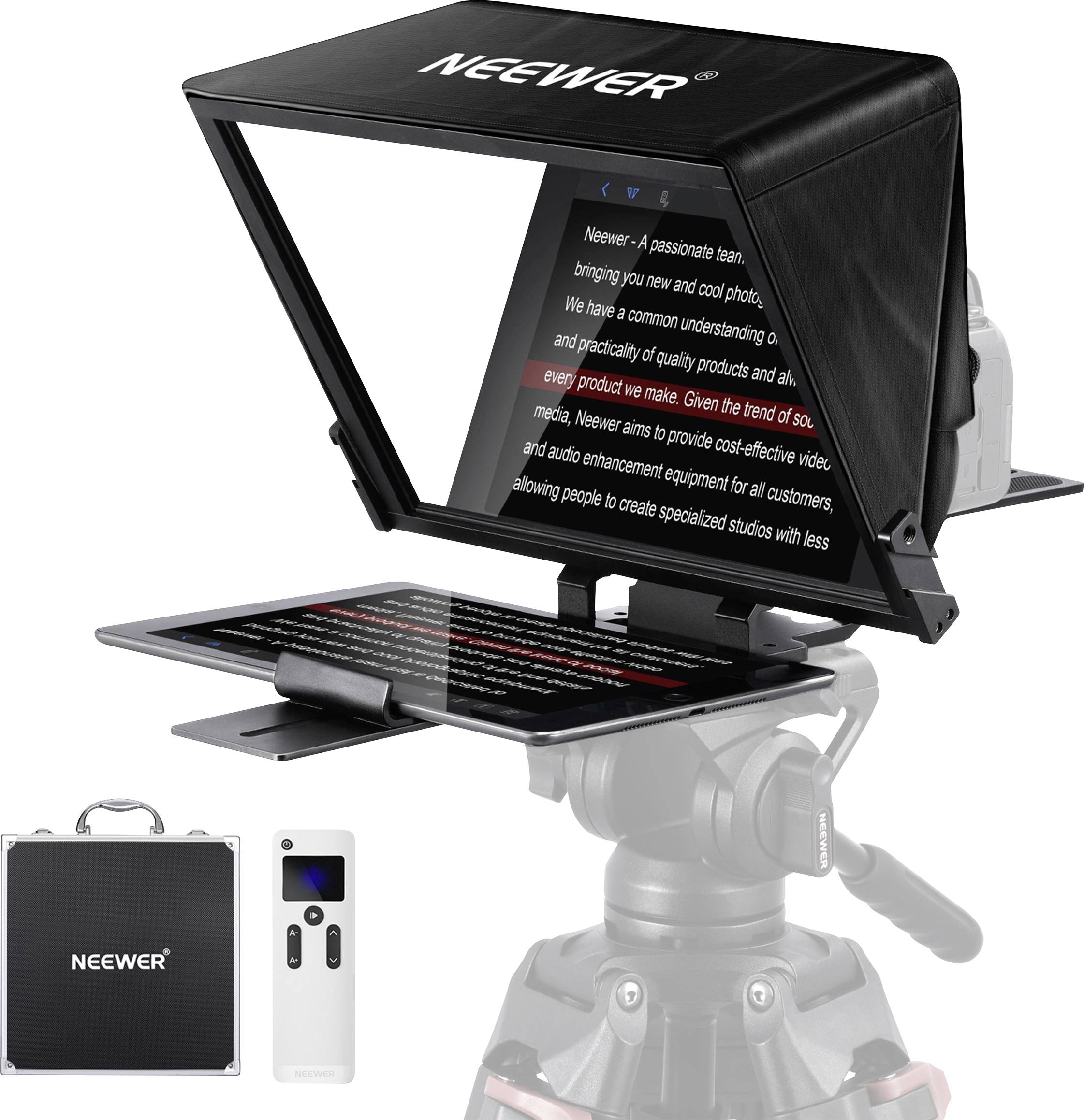 Neewer X14PRO Teleprompter mit Fernbedienung und Case 35.6 cm 14 cal - obrazek 1