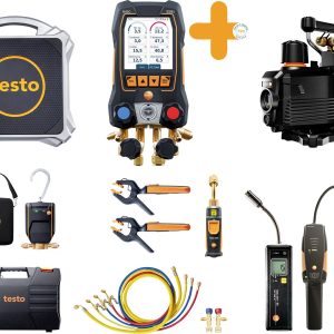Zestaw profesjonalny do pomp ciepła testo 558s – set L ciśnienie, temperatura, próźnia Zestaw profesjonalny do pomp ciepła testo 558s – set L ciśnienie, temperatura, próźnia