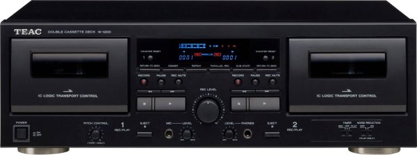 Magnetofon kasetowy, deck TEAC W-1200 czarny