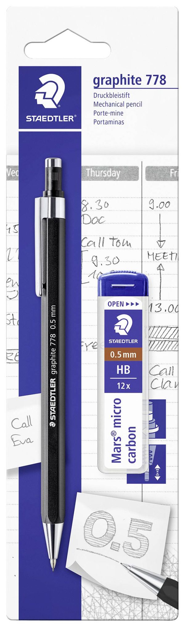 Staedtler 7785ABK25D Ołówek automatyczny 0.5 mm Oznaczenie twardości: B