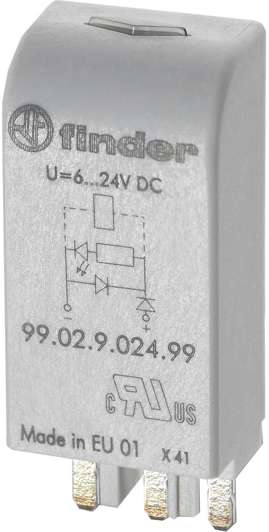 Finder 99.02.9.024.99 Moduł LED+dioda+A1 6-24V DC - obrazek 1