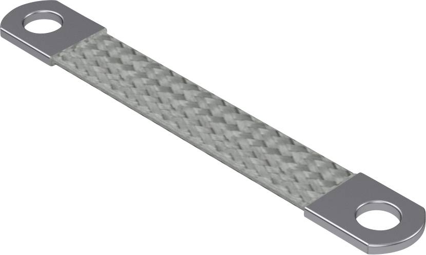 Taśma uziemiająca Hebotec 5-KT016015008C, 150 mm, Komponent 1: Płaski pas uziemiającyOtwór montażowy 1: M8Otwór montażow - obrazek 1