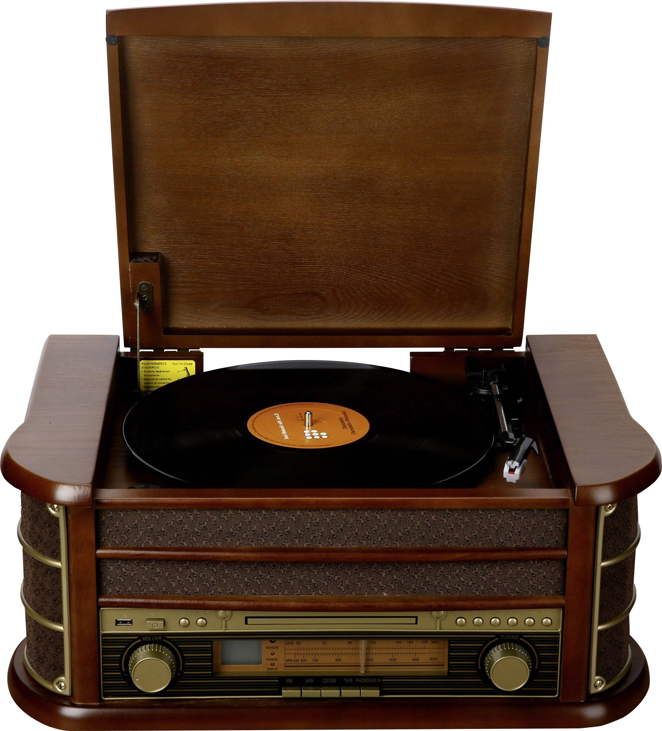 Gramofon Denver MCR-50 MUSICCENTER drewno, naturalny - obrazek 1