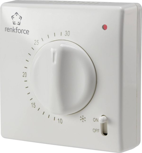 Termostat pokojowy Renkforce TR-93, Zakres regulacji temperatury: 5 do 30 °C