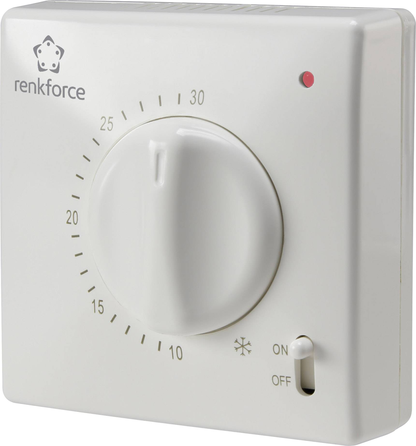 Termostat pokojowy Renkforce TR-93, Zakres regulacji temperatury: 5 do 30 °C - obrazek 1