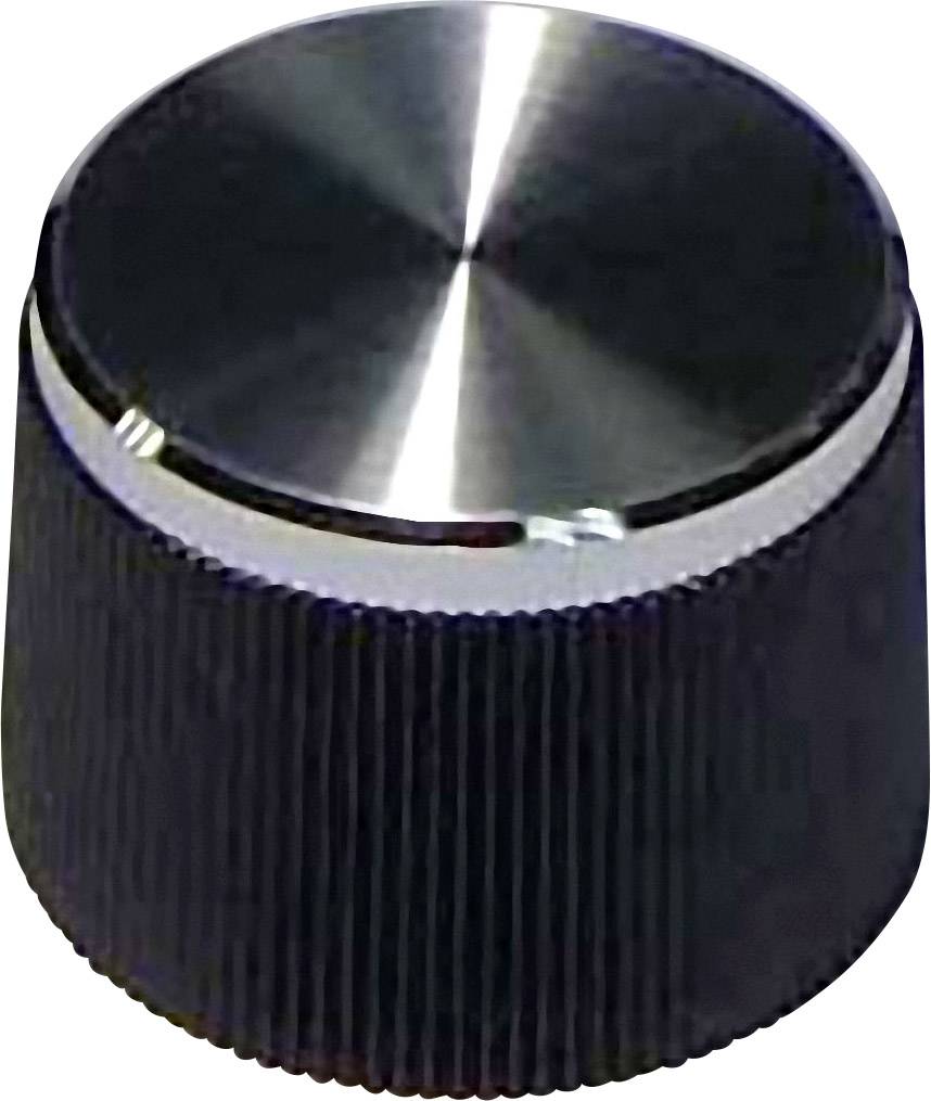 TRU COMPONENTS 21/6 Pokrętło czarny (Ø x W) 21 mm x 15 mm 1 szt. - obrazek 1