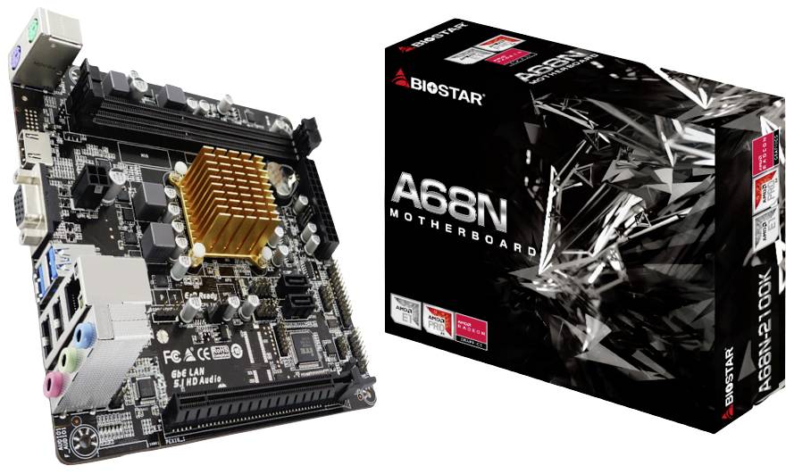 Płyta główna z procesorem BioStar A68N-2100K AMD AM4 Mini-ITX AMD® A520 - obrazek 1